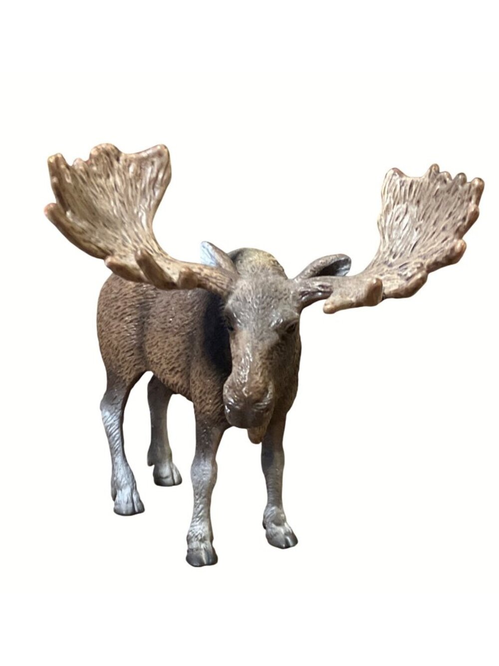 Schleich Male Moose Figurine Brown Woodland Animal Toy Collectible Made In China